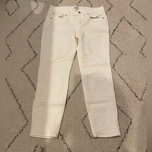 J. Crew size 28P off white corduroy skinny jeans.